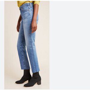 Ag Adriano Goldschmied Isabelle Blue high rise Straight crop Jeans 28